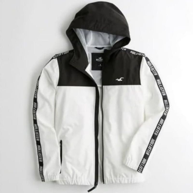 Jaket Hollister colorblock mesh-lined windbreaker original