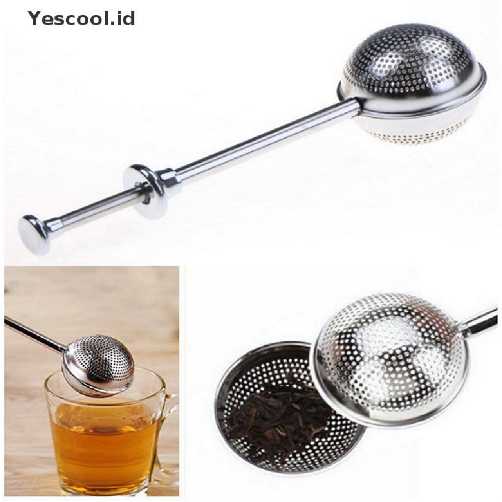 【Yescool】 Stainless Steel Locking Spice Tea Ball Strainer Mesh Infuser tea strainer .