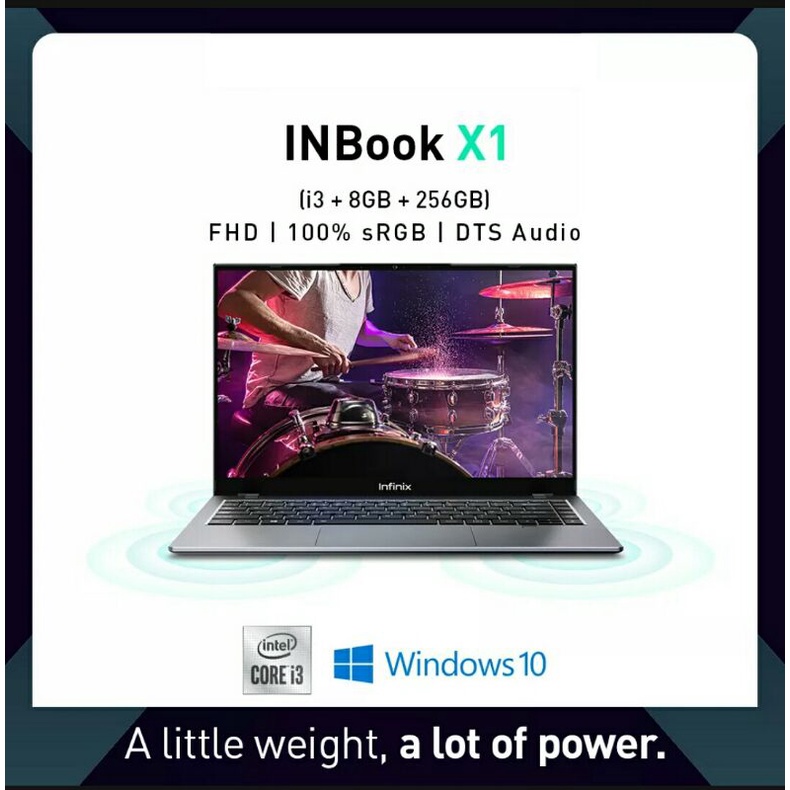 INFINIX laptop X1 Intel® Core™ i3-1005G1 14"FHD Display/8GB/256GB SSD/Intel UHD Graphics/Win10Home -