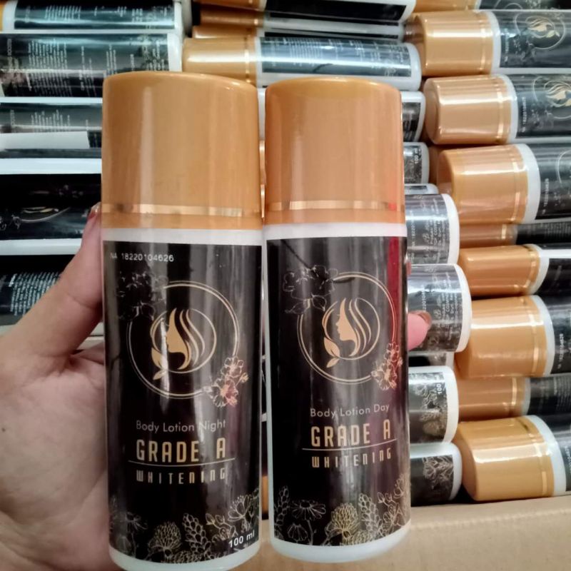 Lotion Hb grade A premium FORTE Sepaket(siang+malam) || Lotion pemutih ampuh BPOM