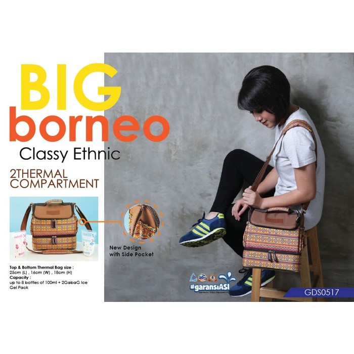 Gabag BIG BORNEO FREE 2 Ice Gel - Tas Asi / Thermal / Cooler Bag - Seri terbaru dari Ethnic Borneo