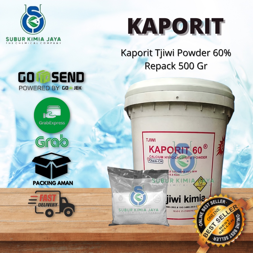 

Kaporit Bubuk / Chlorine bubuk 500 gr ex Tjiwi/ Penjernih Air Premium