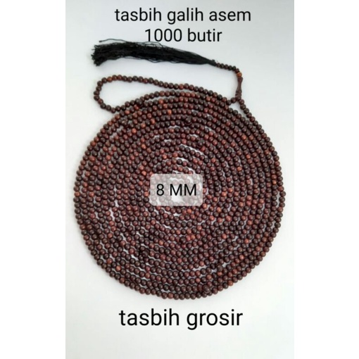 tasbih galih asem 1000 butir tasbih kayu galih asem asli tasbih galih asem super tasbih 1000 biji