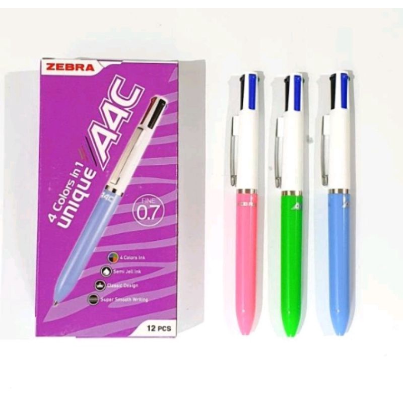 

Pulpen / Pen / Pena Zebra A4C 4 Warna 0.7mm Ecer (1pcs)