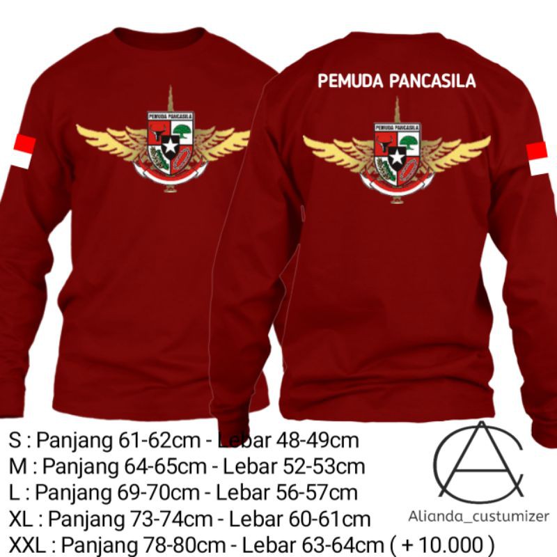 Kaos sablon/tshirt-PEMUDA PANCASILA/KAOS BAJU PP PEMUDA PANCASILA