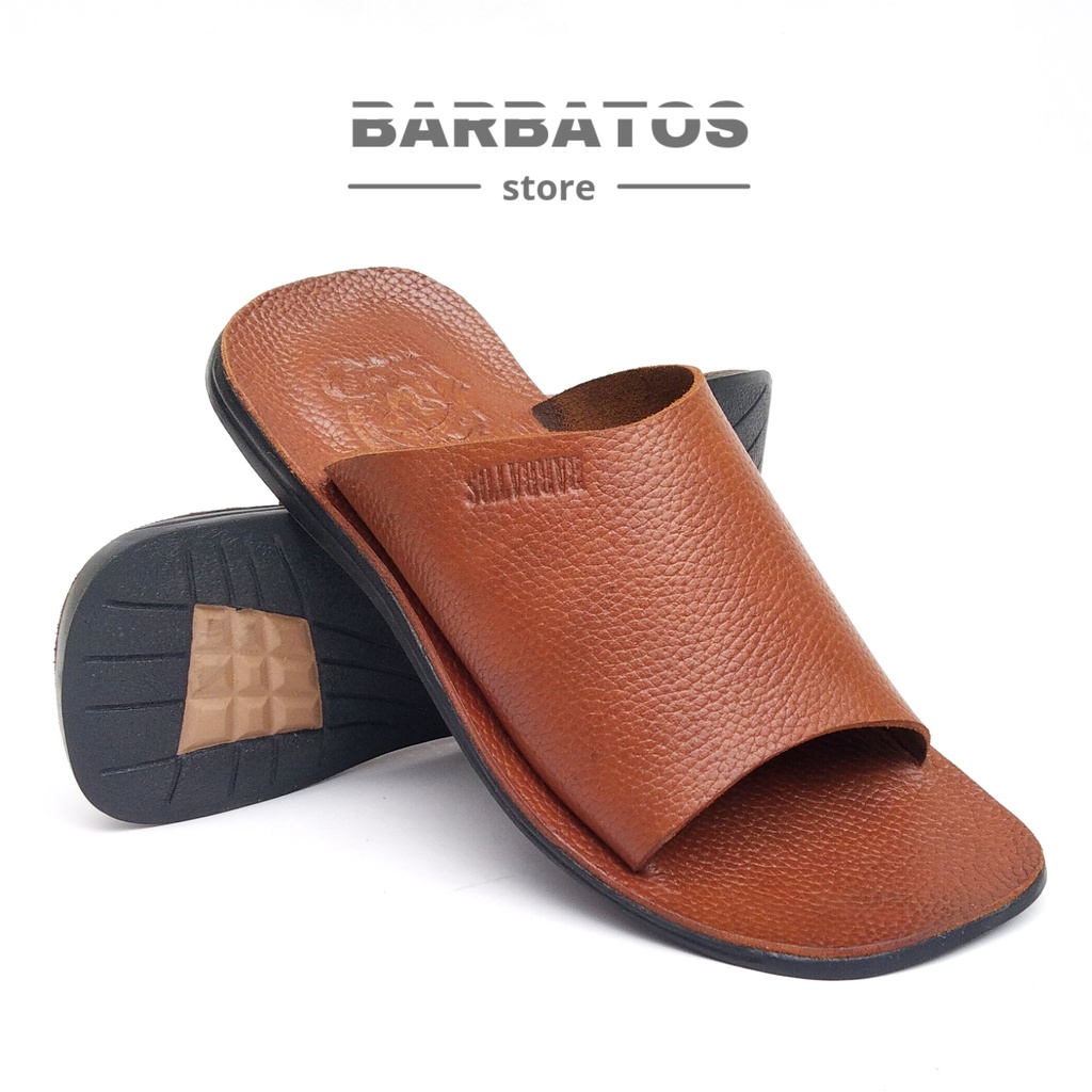 BARBATOS | Sandal Kulit Asli  Kokop Pria | Sandal Kulit Asli Casual | Kokop