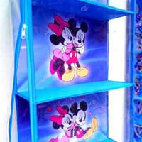  RAK  SEPATU  GANTUNG  9 SUSUN HSO MOTIF MICKEY  BIRU FULL 