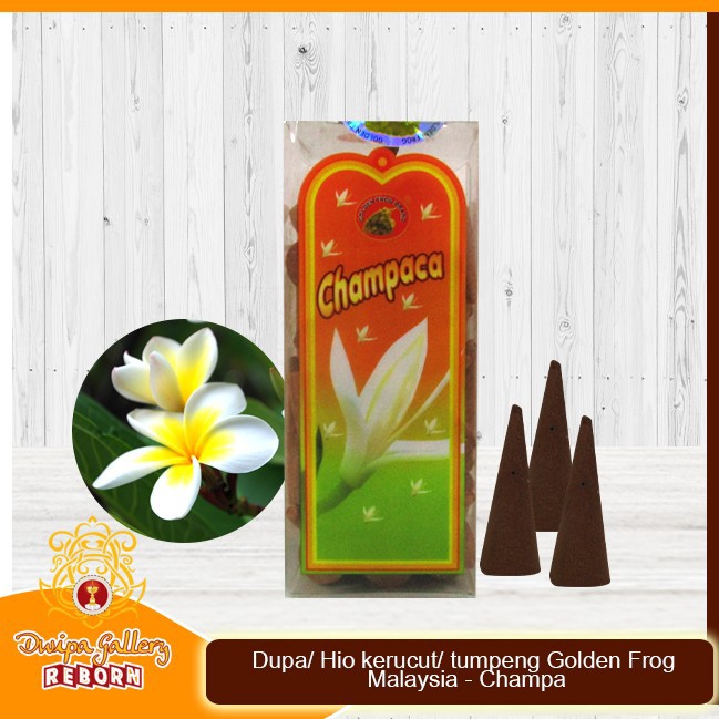 Dupa/ Hio kerucut/ tumpeng Golden Frog Malaysia - Champa