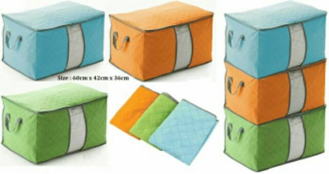 Storage box organizer warna /penyimpanan selimut , handuk , pakaian dll