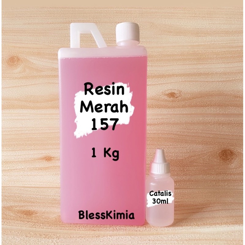 Resin Merah 157 1 Kg + Katalis 30ml