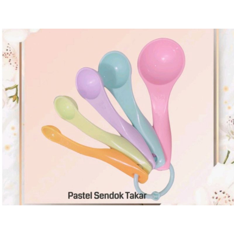 Sendok Takar Pastel Set 5 in 1 Warna Warni Ukuran Kue Air Bumbu A14