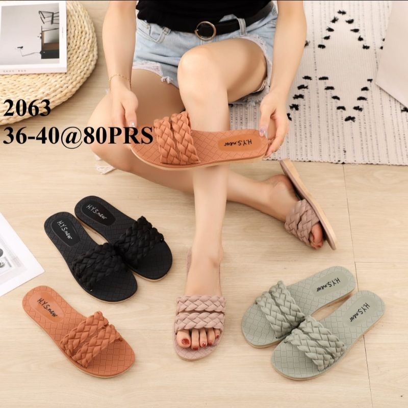 SANDAL WANITA KARET LETUR IMPORT H.Y.S 2063-1