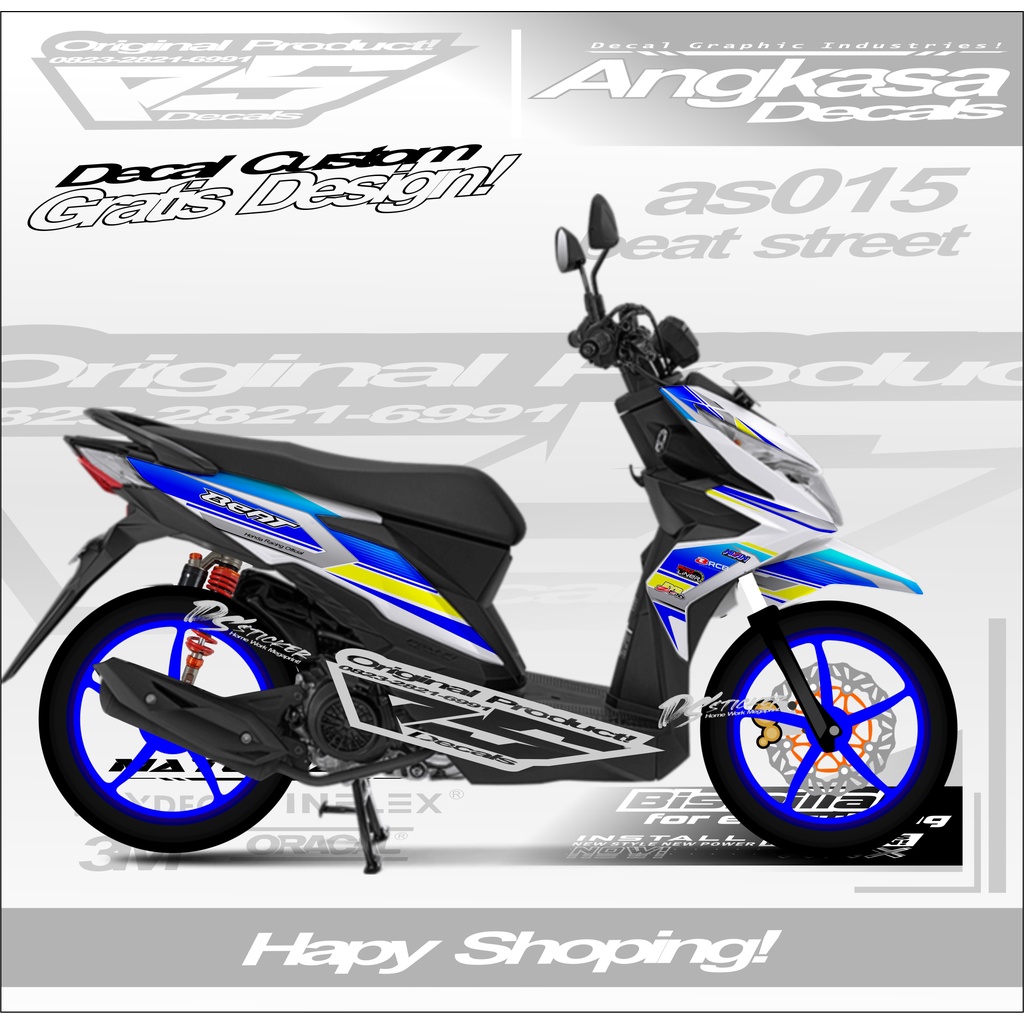 AS015 DECAL STIKER FULL BODY CUSTOM MOTOR BEAT STREET 2019