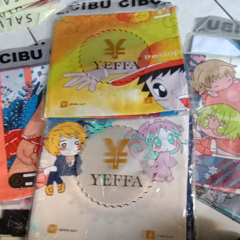 jilbab yeffa motif anime/animasi cibu-cibu