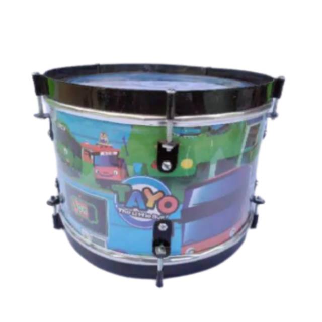 (BISA COD) MAINAN EDUKATIF DRUM BAND ANAK + STICK DRUMB 21x15 cm MOTIF KARAKTER KARTUN LUCU