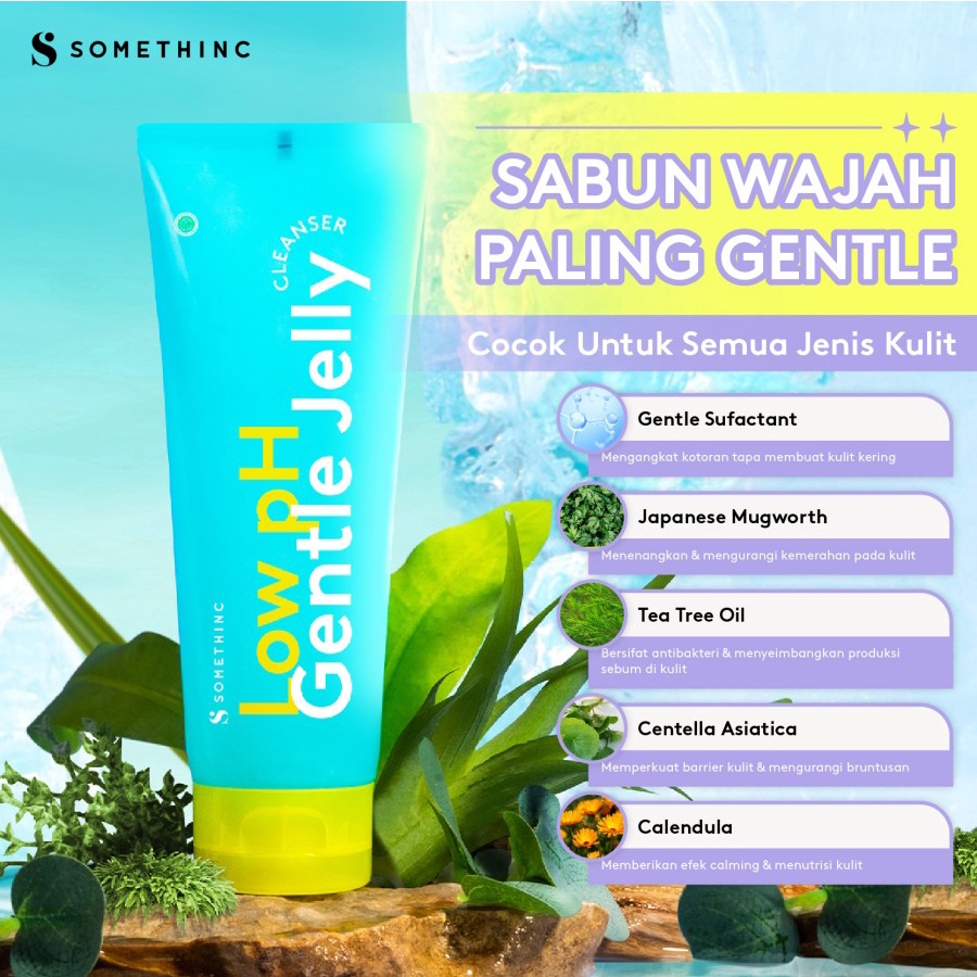 SOMETHINC Low pH Gentle Jelly Cleanser Sabun Cuci Muka Gel Non Foam Lembut Facial Cleansing Pembersih