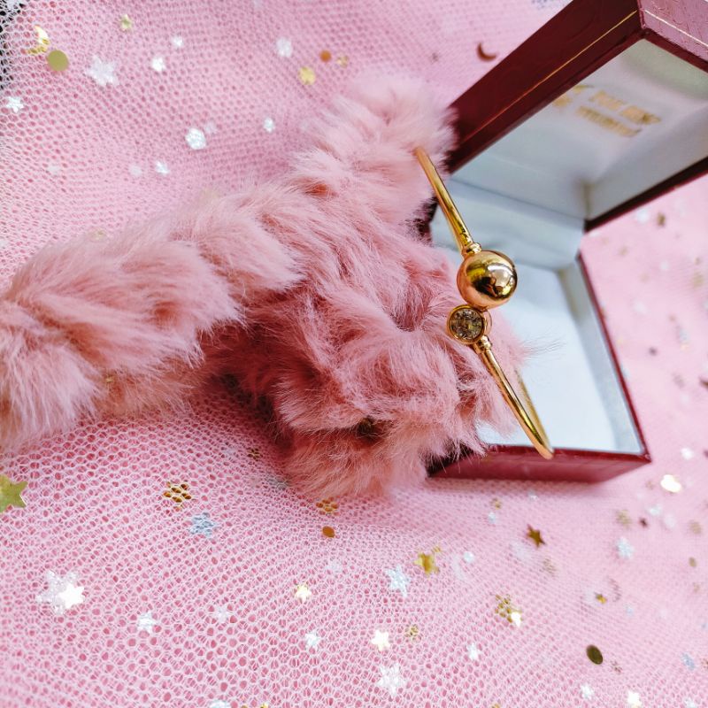 Gelang Bangle Wanita Titanium Anti Karat Lapis Emas 320911