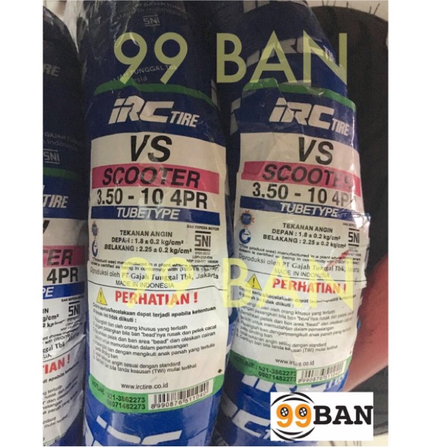 IRC VS: 350-10(BAN VESPA CLASSIC LARGE FRAME VELG 10)