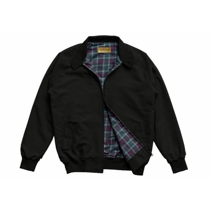 Harrington Jacket HITAM by Vandermay Harrington Jaket pria Dewasa