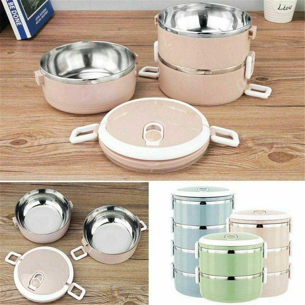 Solighter 1 /2/3Lapis Kotak Makan Portable 1/2/3lapis Stainless Steel Food Container