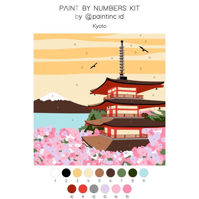 

Paint by Numbers Kit: Kyoto | Painting Kit | Gift |Hampers