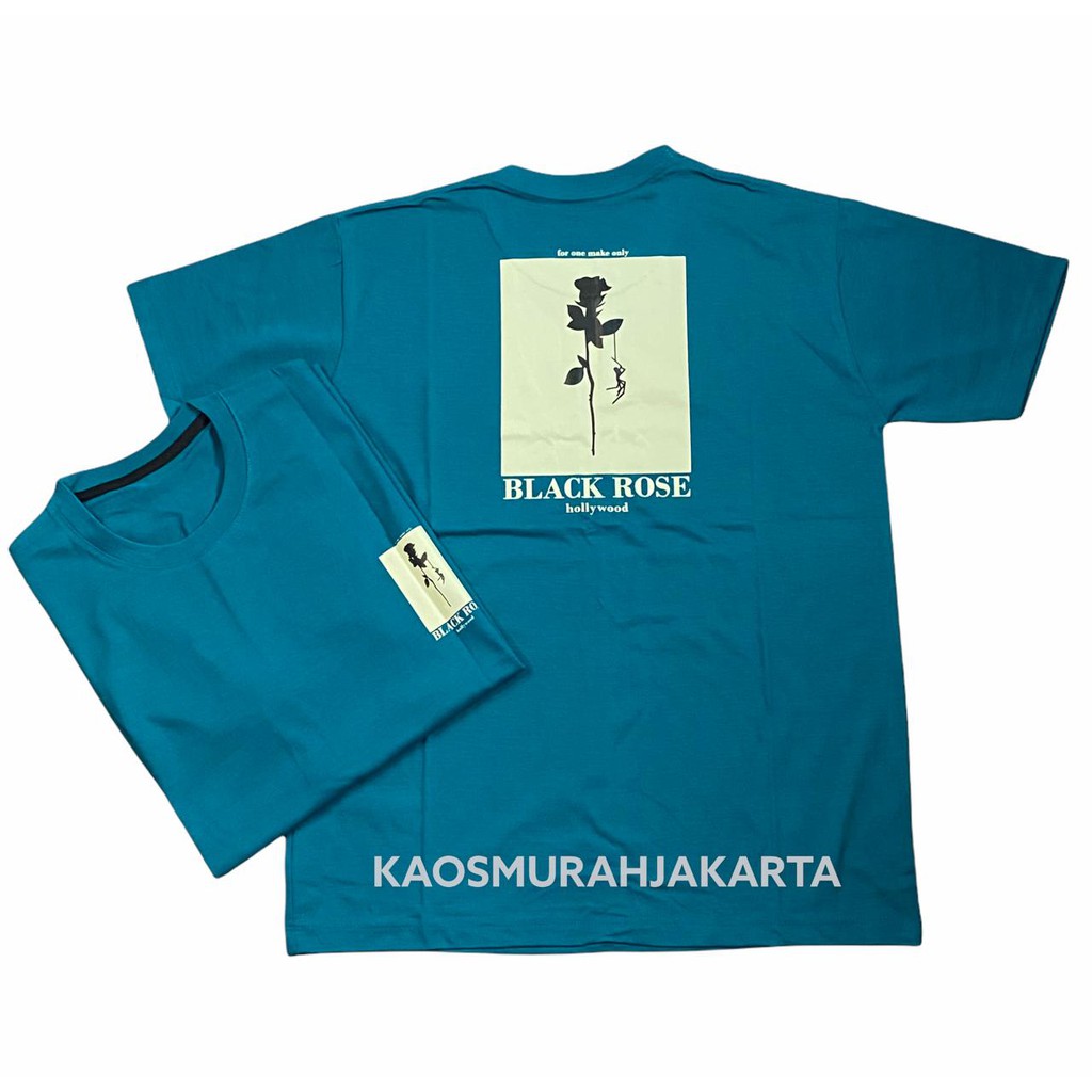 Kaos Baju Black Rose Distro Pria Wanita