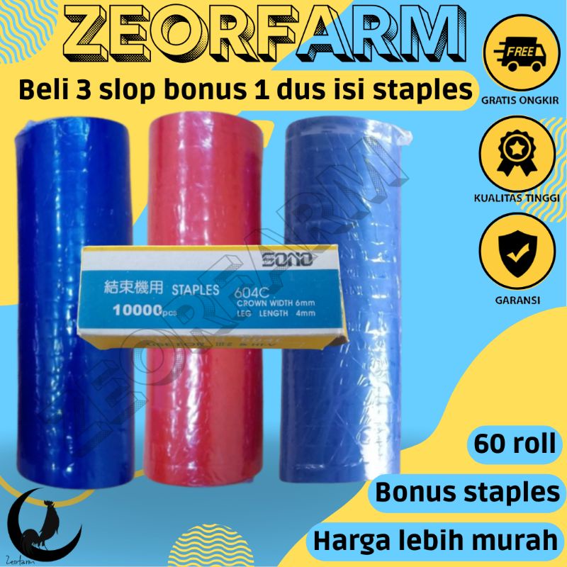 pita tapetool import 60 roll bonus 1 box isi staples zeorfarm