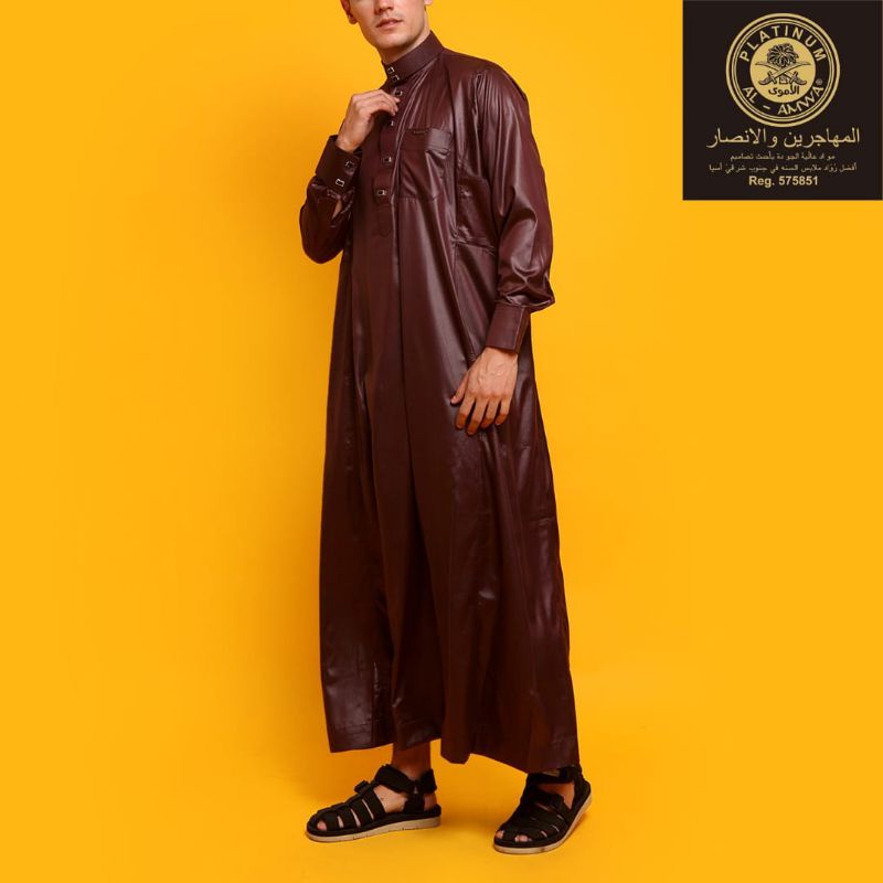 Jubah platinum Al amwa kancing non manset - Gamis Al Haramain - jubah Al waseel - jubah Al amwa - ga
