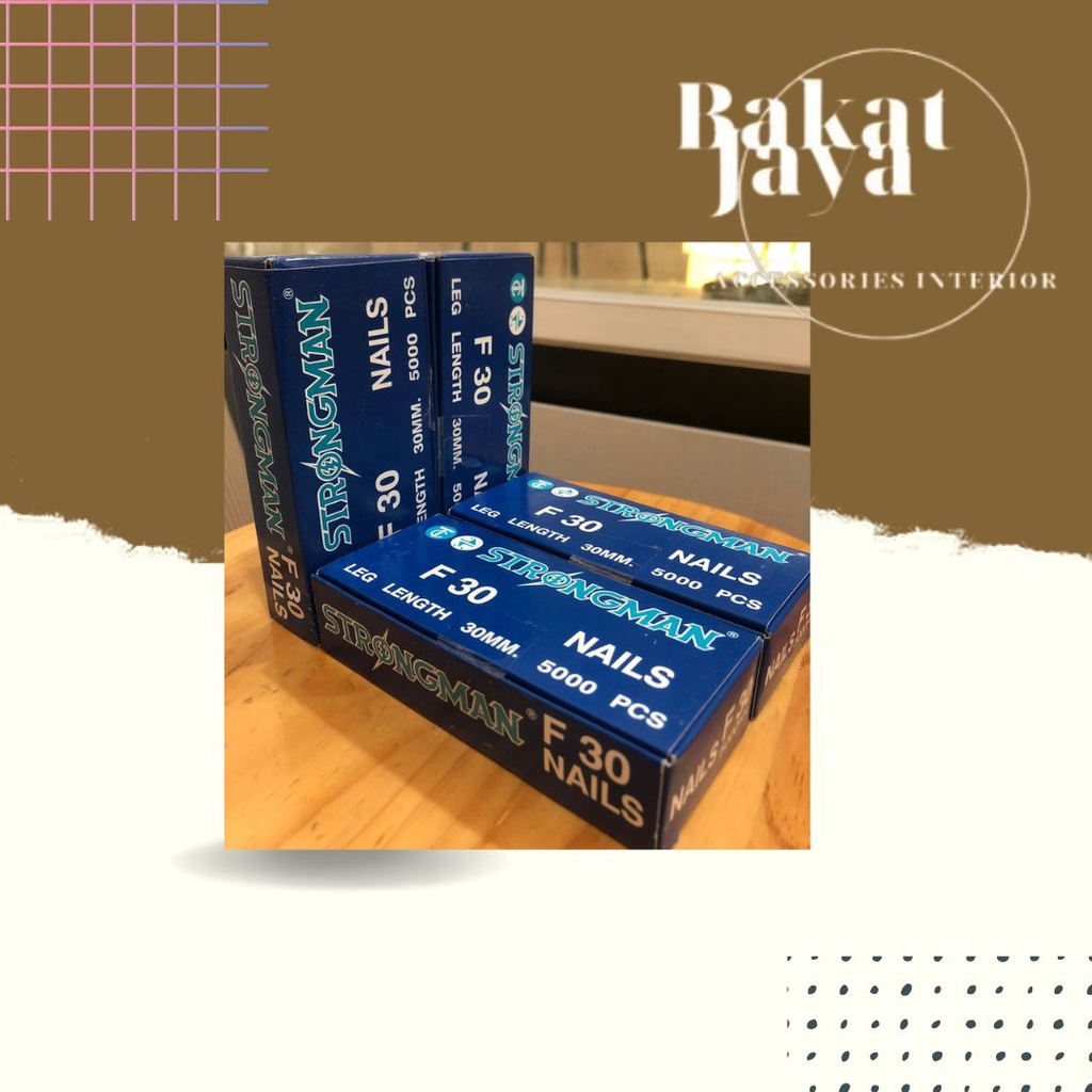 STRONGMAN PAKU TEMBAK F30 ( 1 BOX ISI 5000 PCS )