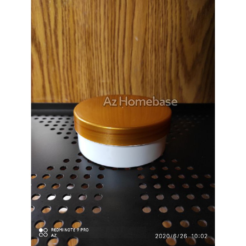 Pot Lulur 250gr Gold Putih - Pot Lulur 250 gram Emas Putih - Pot HB 250gram - Pot Lulur Ceper 250gr