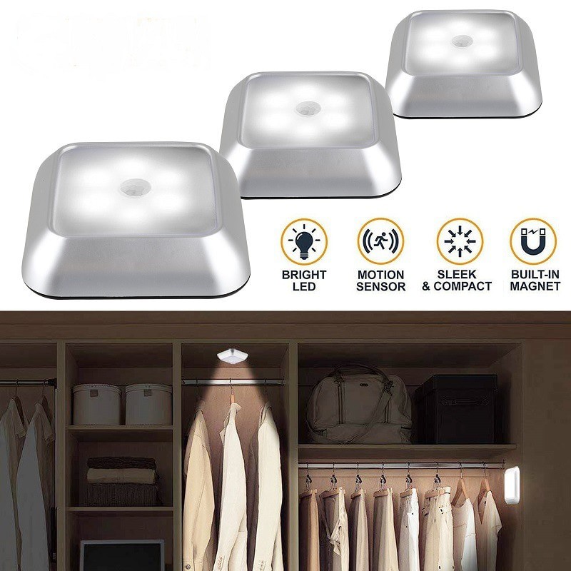 KINGOFFER Lampu LED Motion Sensor Deteksi Cahaya Battery Operated - GY10 - Warm White