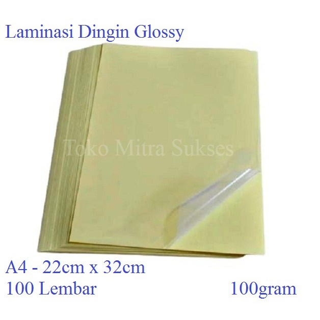 

Laminasi Dingin Glossy isi 100lembar