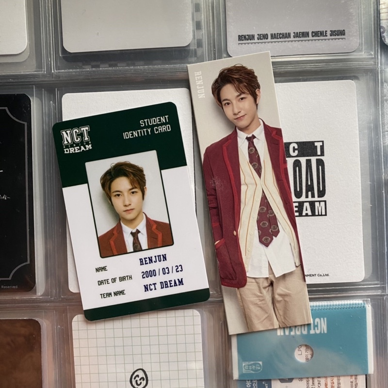 NCT DREAM B2S BACK TO SCHOOL KIT 2019 PC ID CARD RENJUN + BOOKMARK
