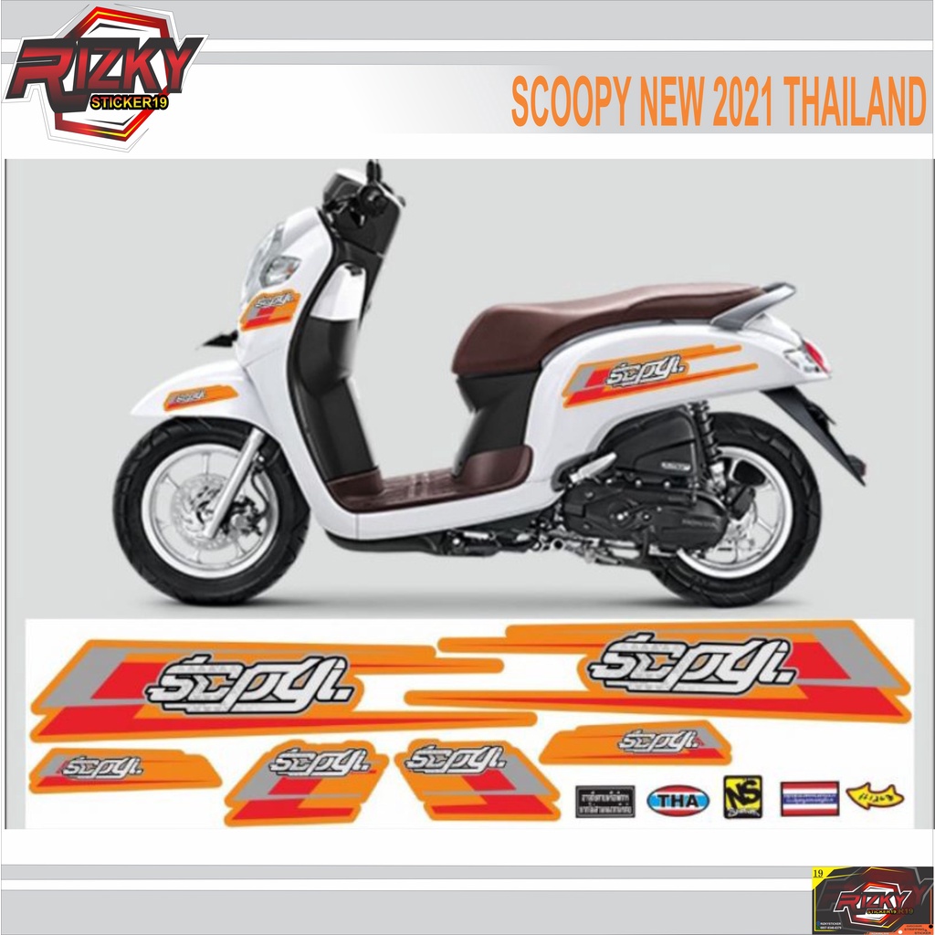 Striping Scoopy 2021 Variasi Stiker Motor Honda Scoopy 2021 Lis Cover Lis Body Motor