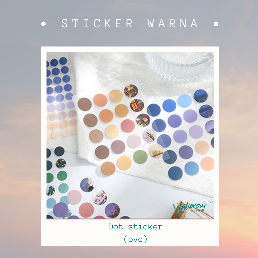 

Dot sticker NATURE - colour palette - pastel colour - untuk jurnal planner scrapbook DIY