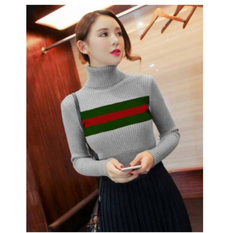 Sweater Turtleneck Gucci Rajut wanita