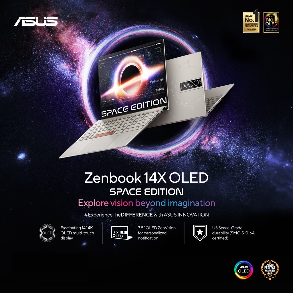 ASUS ZENBOOK 14X OLED SPACE EDITION UX5401ZAS - i7-12700H - 16GB - 1TB SSD - 14&quot;4K OLED - WIN11 - OFFICE HOME STUDENT