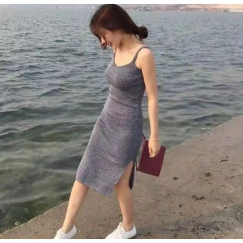 MDLV ~ BAJU RAJUT DRESS GIRL // DRESS RAJUT CASUAL // DRESS SLITE SAMPING CEWEK // FASHION WANITA