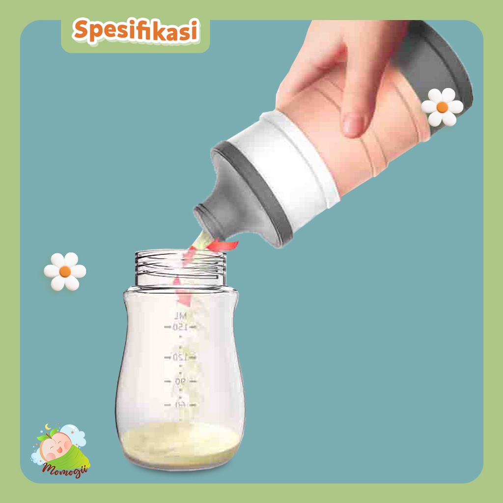 MOMOGII Tempat Susu Bubuk Dispenser 4 Susun