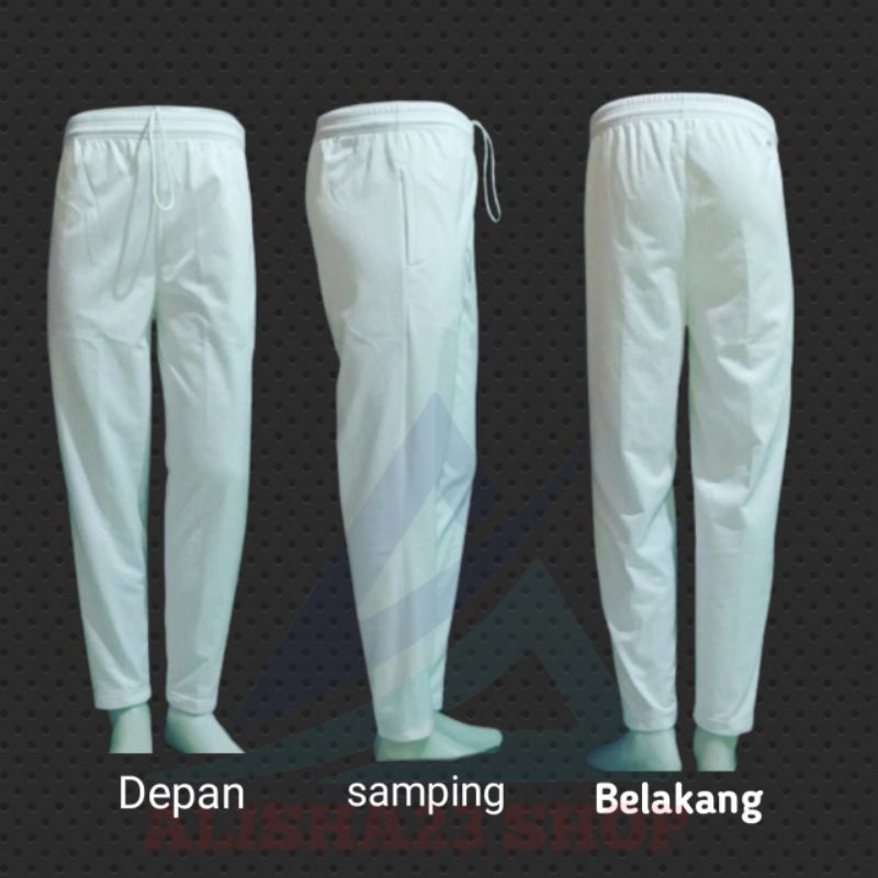 CELANA TRAINING OLAHRAGA PUTIH POLOS CELANA PANJANG OLAHRAGA PUTIH POLOS PRIA WANITA CELANA TRAINING