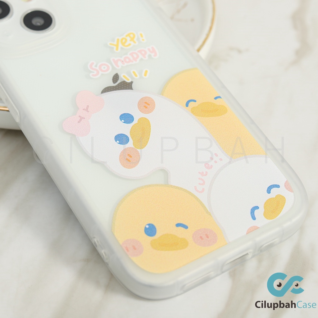 Cute Cartoon Duck Full Lenscover Case For iPhone 7 8 SE 7+ 8+ X XR XS 11 12 13 Mini Pro Max