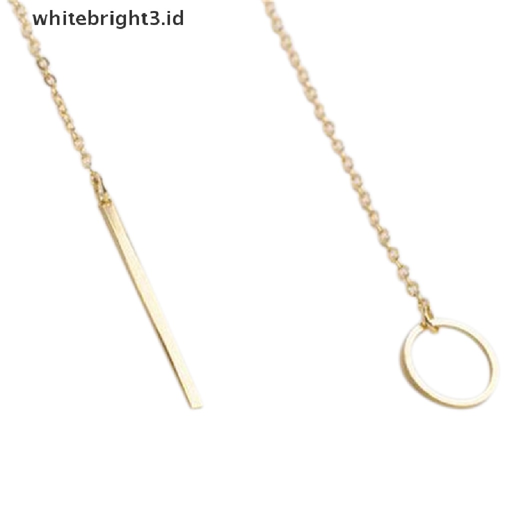 (whitebright3.id) Kalung Rantai Dengan Liontin Bunga Kristal Untuk Wanita