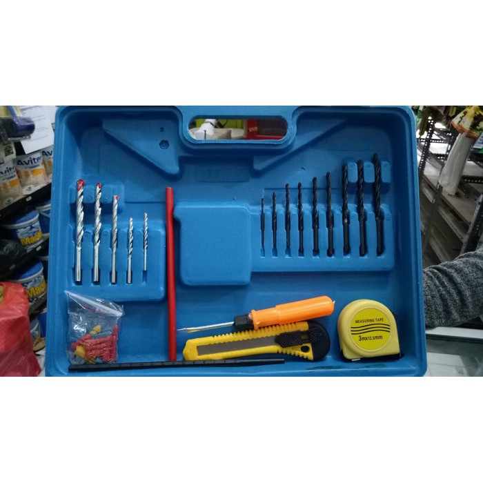 bor listrik modern 1set plus mata bor / bor koper 13mm /