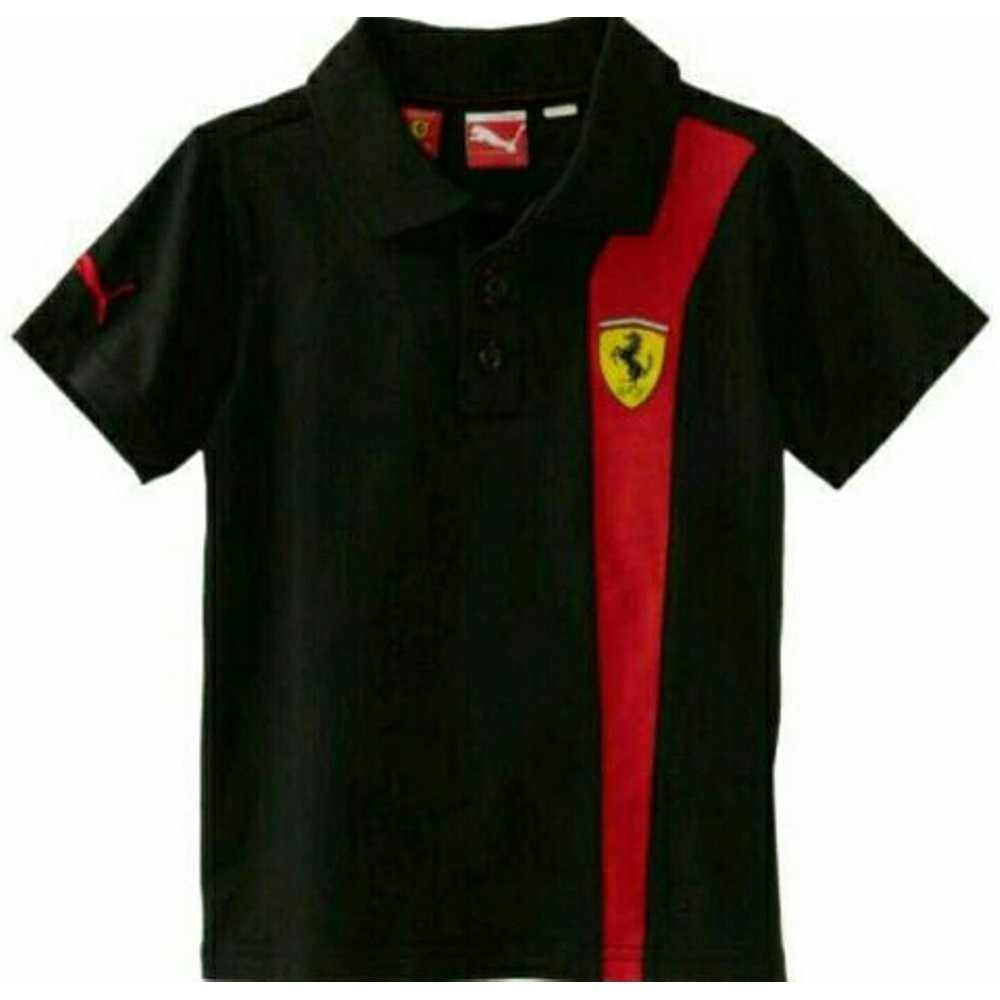 Ready Stok kaos kerah puma ferrari hitam ukuran besar XXXL big size kaos besar tshirt jumbo Diskon