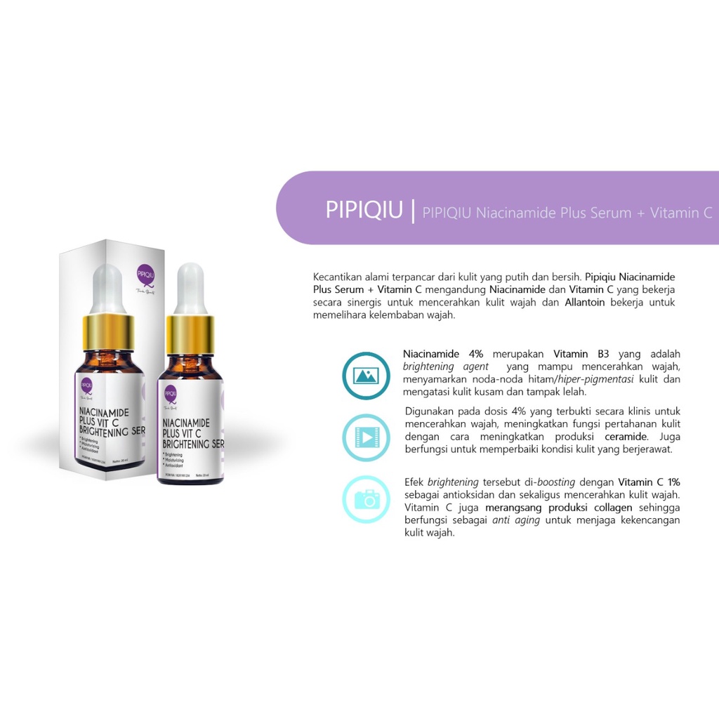 PIPIQIU Niacinamide Plus Vit C Brightening Serum 20ml