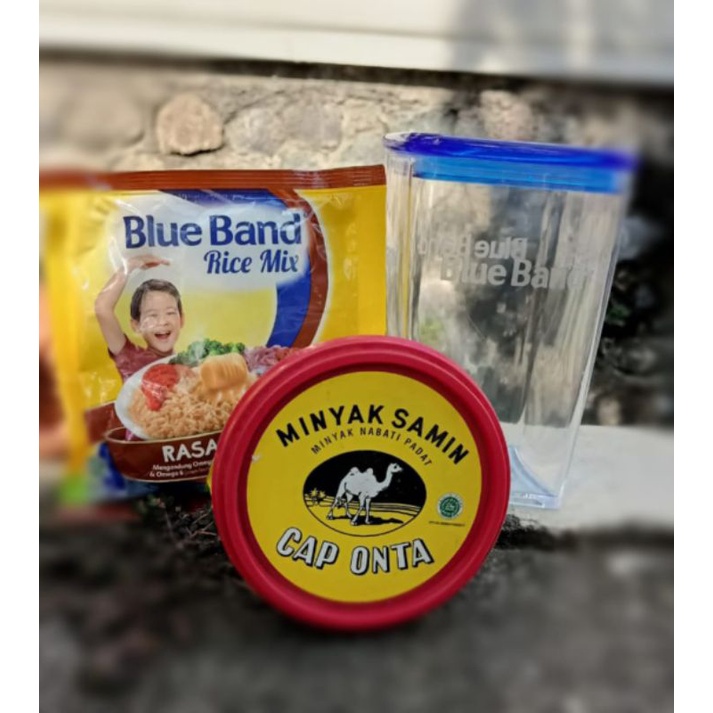BLUE BAND RICE MIX BBQ 200GR + MINYAK SAMIN FREE TOPLES KEDAP UDARA
