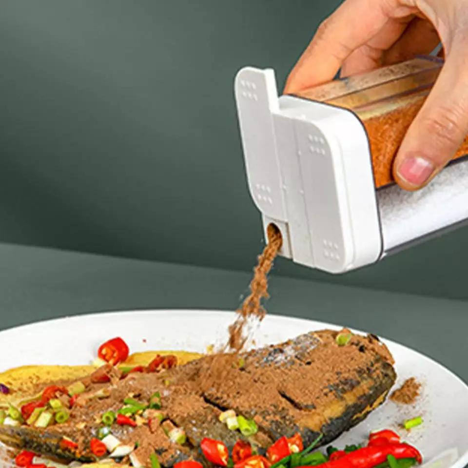 Tempat Bumbu 4s Geser / Tempat Bumbu 4 Sekat Dengan Tutup Geser