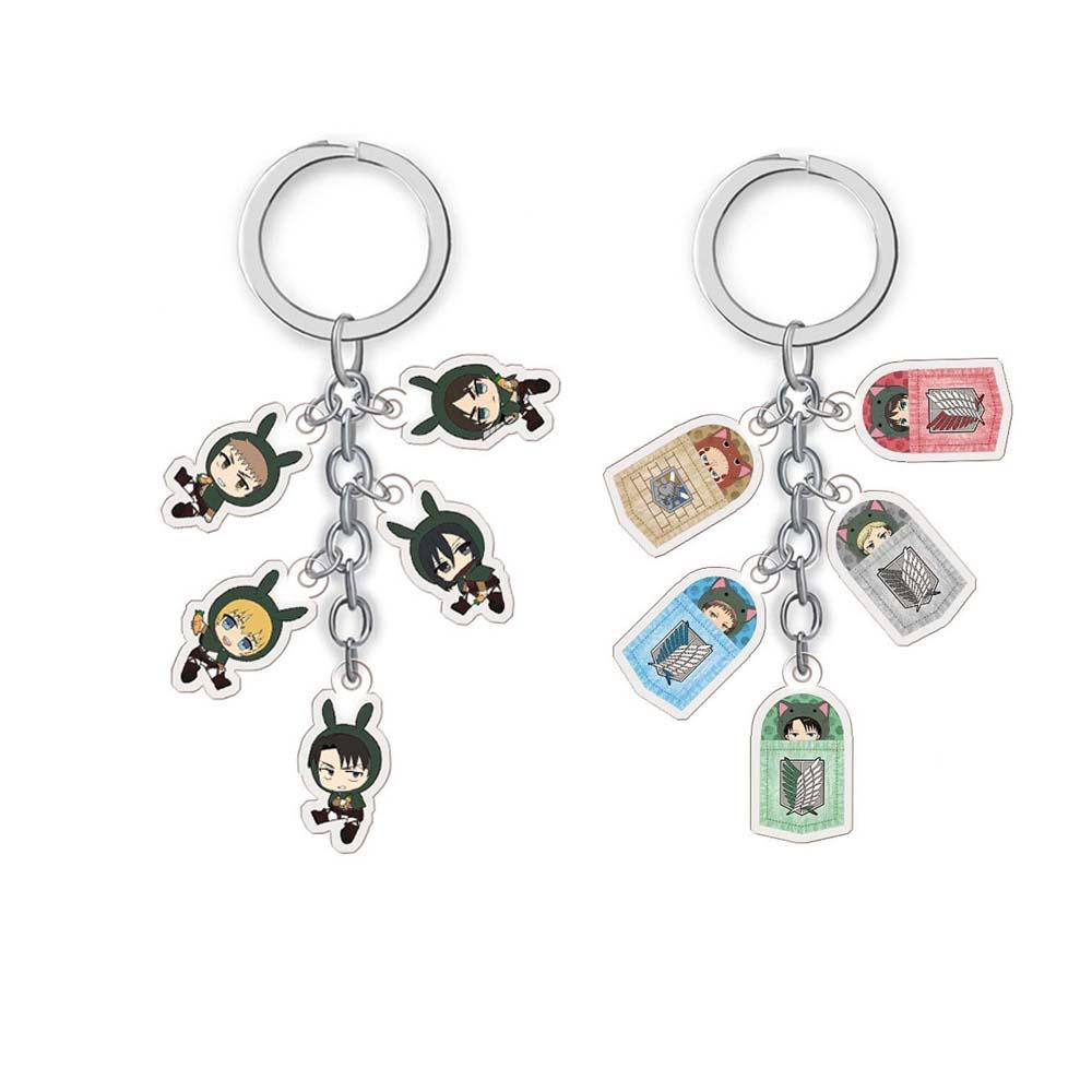 Needway Gantungan Kunci Anime Kartun Jepang Shingeki no Kyojin Acrylic Attack On Titan Keychain