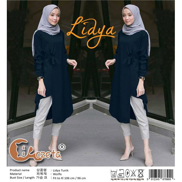 016 LIDYA TUNIK JUMBO # Pakaian Wanita Dewasa  Gaya Kekinian Baru Murah Grosir Tanah Abang