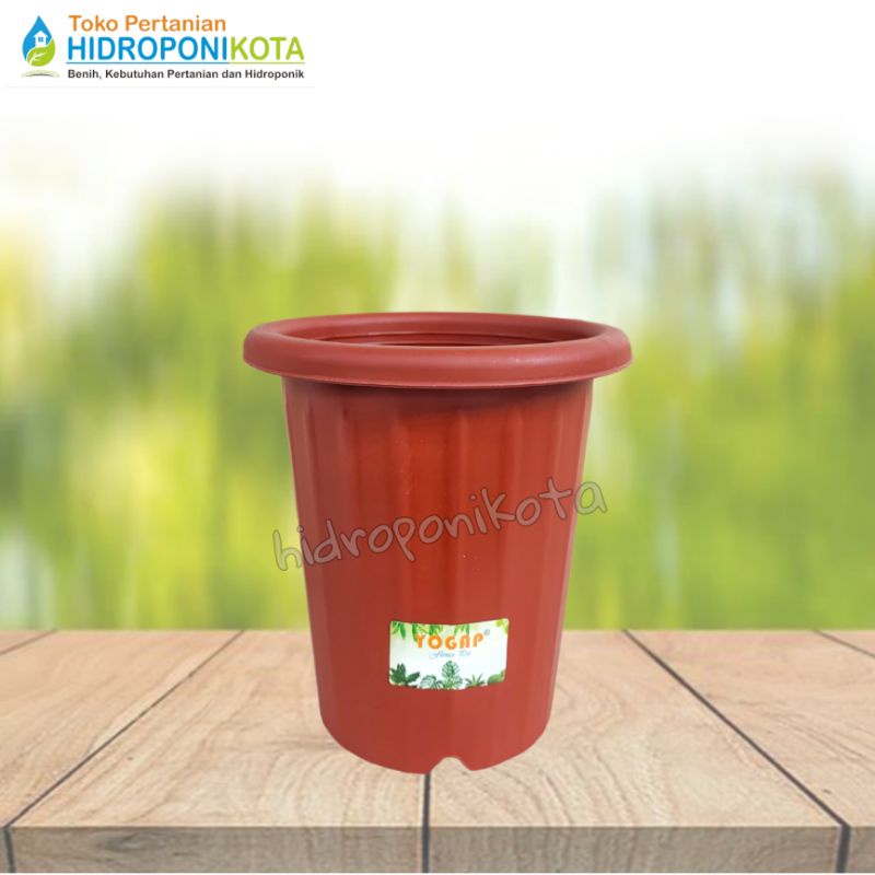 YOGAP - POT YOGAP YPT 15 merah bata - pot bunga - pot plastik - pot tanaman hias